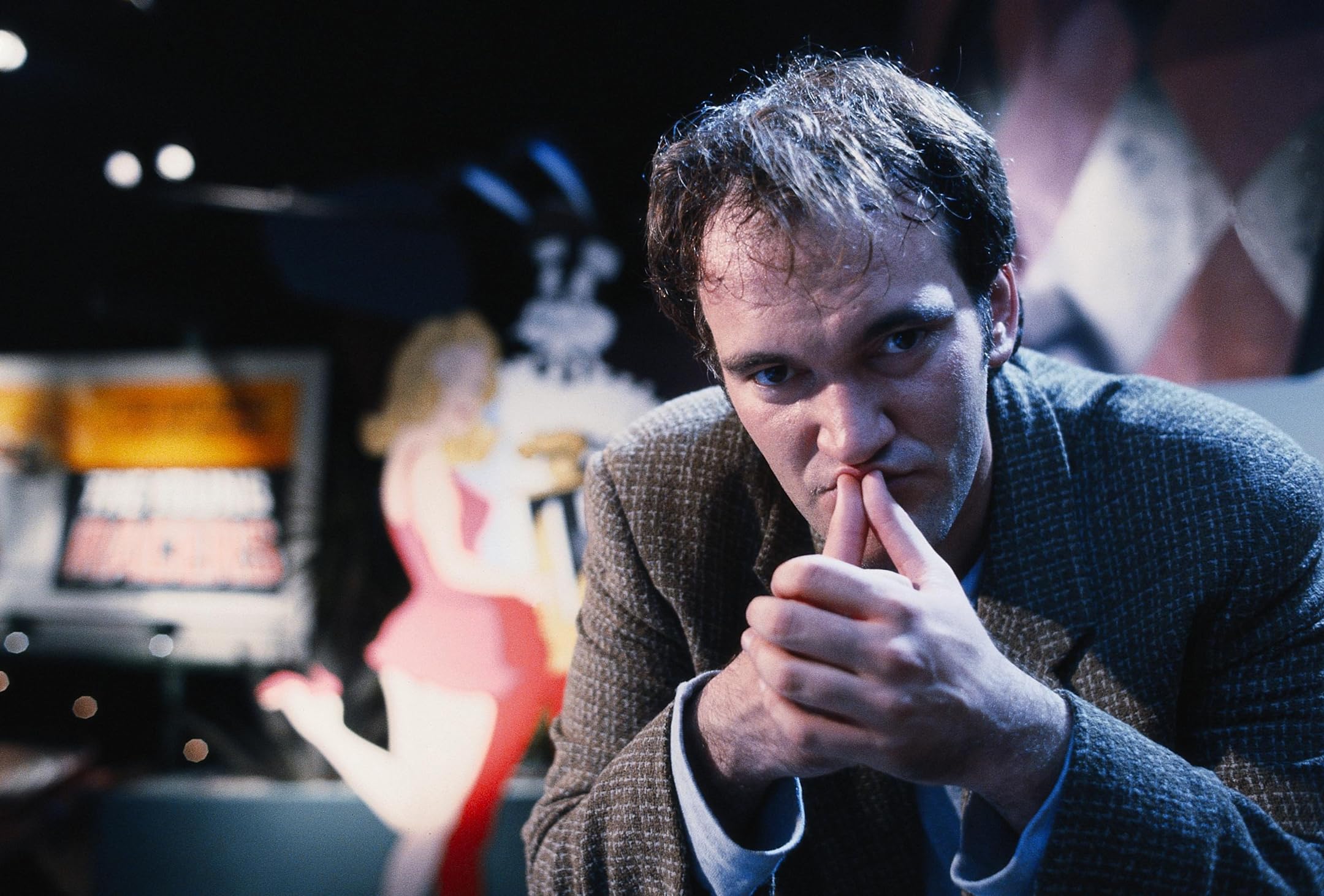 Pulp Fiction still of the diner robbery that bookends the film