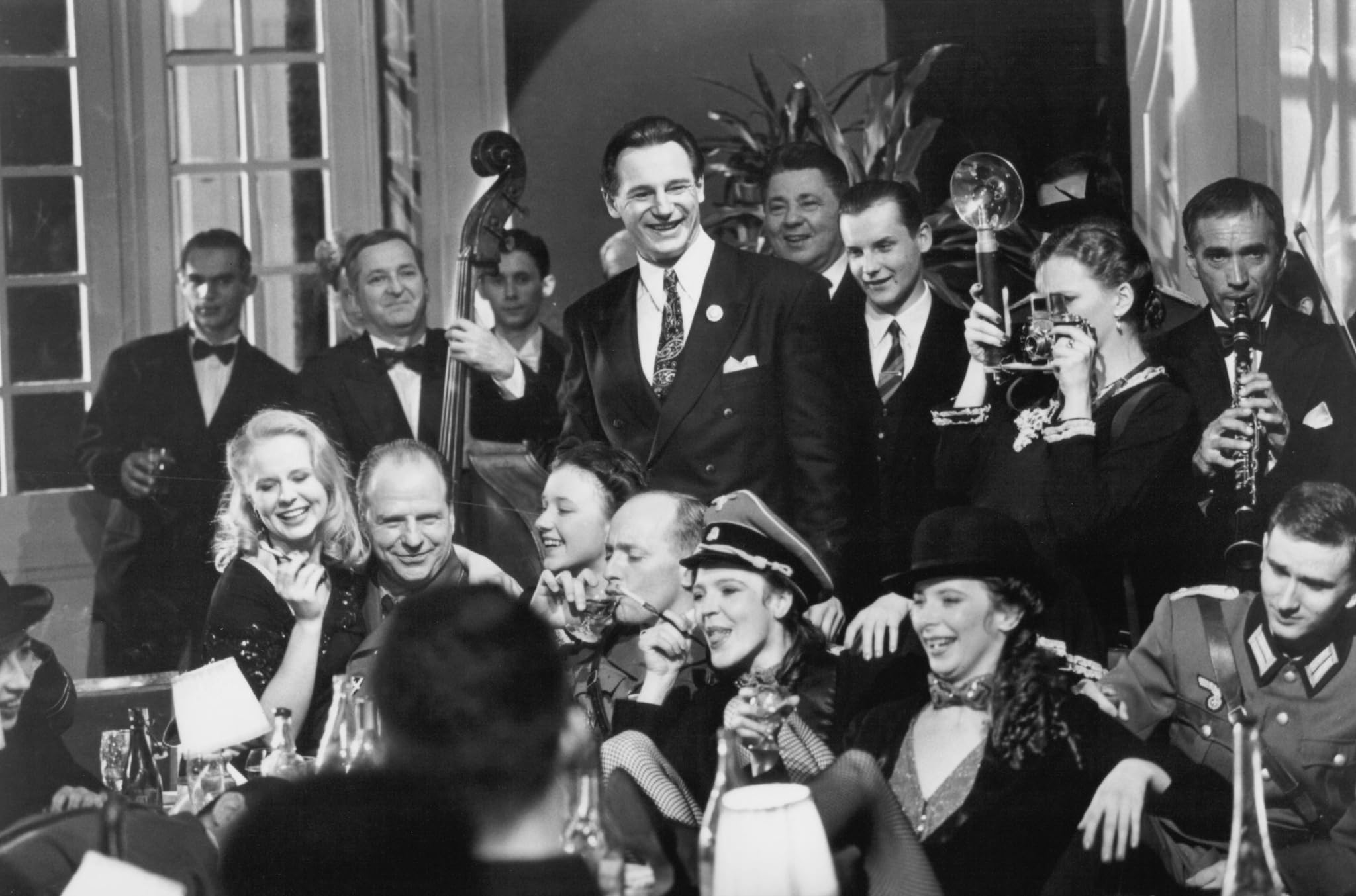 Schindler's List still showing the ghetto liquidation as seen from Schindler's vantage point