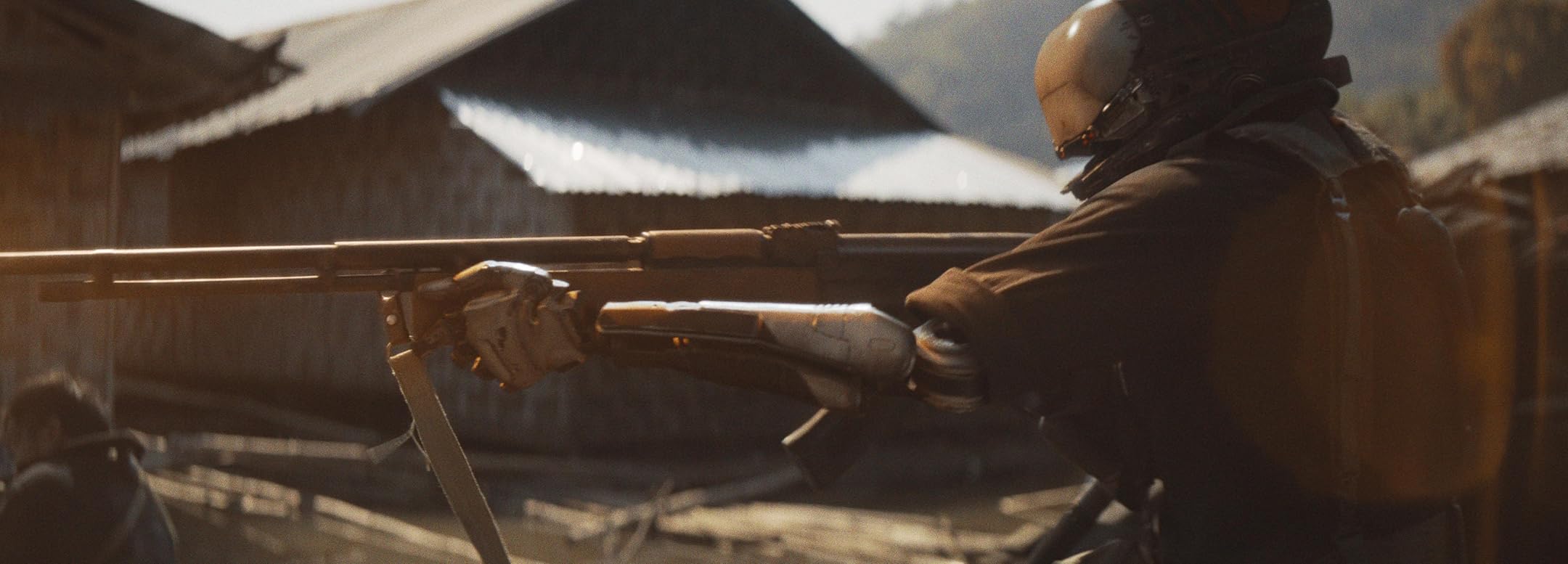 The Creator still highlighting the film world-building and visual design